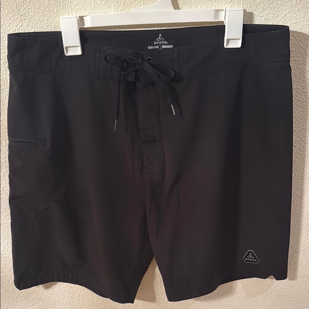 Prana Men's Board Shorts, Black, Used, Size 35